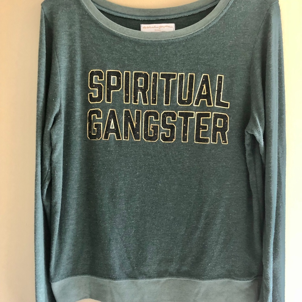 Spiritual Gangster Athleisure Wear Green Top